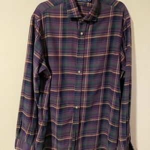 Ralph Lauren Casual Button Down Shirt in Purple and Green